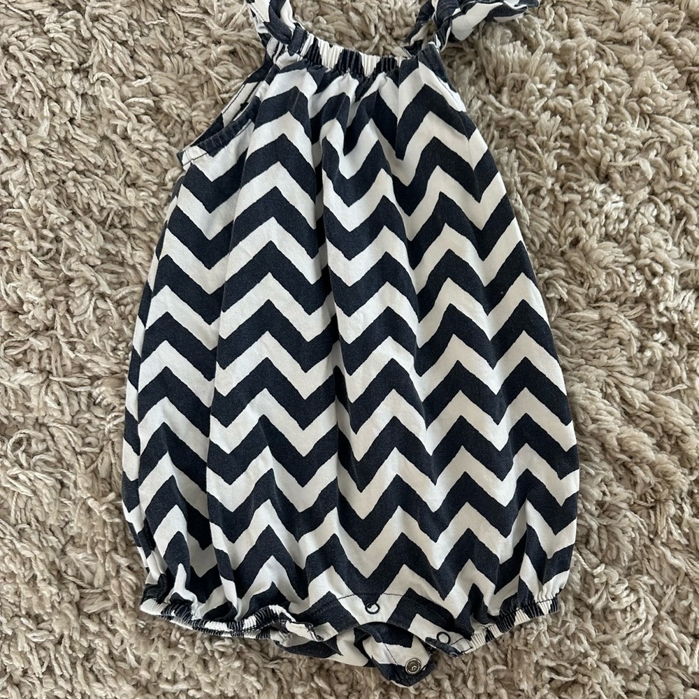 Tea Collection Black and White Baby Romper